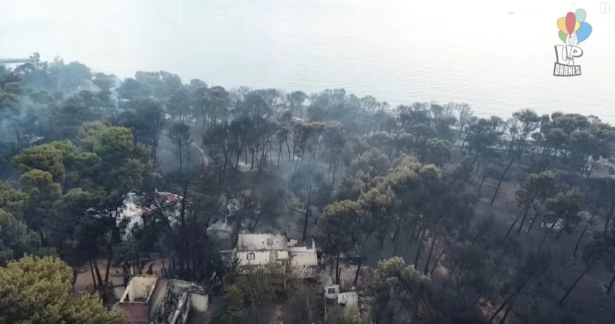 Φωτιά στο Μάτι: Τα συγκλονιστικά πλάνα πριν και μετά από τη συμφορά (βίντεο)